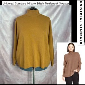 Universal Standard Milano Stitch Turtleneck Sweater in Brown Sugar NWT Sz 22/24